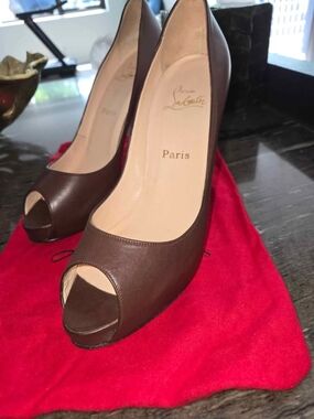 Christian Louboutin Brown Shoes for Women on Sale up to 90% Off